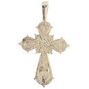 9ct Yellow Gold Cubic Zirconia Fancy Cross Pendant
