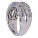 Platinum 1.07ct Baguette and Brilliant Cut Diamond Crossover Ring