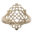 9ct Yellow Gold Patterned Filigree Fancy Ring