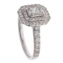 18ct White Gold 1.25ct Diamond Cluster Ring