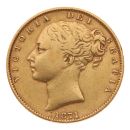1871 Victoria Head Shield UK Full Sovereign Coin