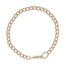 9ct Rose Gold Albert Bracelet 8"