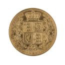 1869 Victoria Young Head UK Full Sovereign Coin