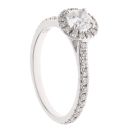 18ct White Gold 0.90ct Brilliant Cut Lab Grown Diamond Cluster Ring