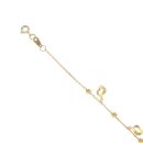 22ct Yellow Gold Leaf Charm Bracelet 7.5"