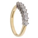 18ct Yellow Gold 0.50ct Brilliant Cut Diamond Half Eternity Ring