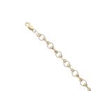 9ct Yellow Gold Patterned Rings Fancy Bracelet 7.5"