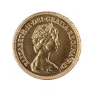 1982 Elizabeth II Decimal Portrait UK Half Sovereign Coin