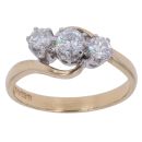 18ct Yellow Gold 0.60ct Brilliant Cut Diamond Trilogy Ring
