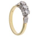 18ct Yellow Gold 0.50ct Brilliant Cut Diamond Trilogy Ring
