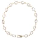 9ct Yellow Gold Cubic Zirconia Bracelet 8"