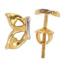 22ct Yellow Gold Butterfly Stud Earrings