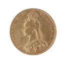 1891 Victoria Jubilee Head UK Full Sovereign Coin