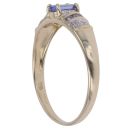 9ct Yellow Gold 0.05ct Diamond and Tanzanite Ring