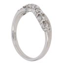 9ct White Gold Cubic Zirconia Crossover Ring