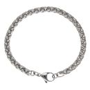 Unique & Co Stainless Steel Polished Spiga Bracelet 8.5"