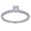 9ct White Gold 0.25ct Brilliant Cut Lab Grown Diamond Solitaire Ring