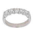 18ct White Gold 1.20ct Brilliant Cut Diamond Five Stone Ring