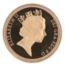1990 Elizabeth II Third Portrait UK Half Sovereign Coin