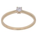18ct Yellow Gold 0.10ct Brilliant Cut Diamond Solitaire Ring