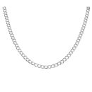 Silver Pave Curb Chain 20" By Icesia