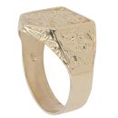 9ct Yellow Gold Three Lion Shield England Signet Ring