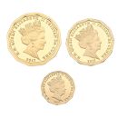 2017 The Twelve-Sided Tristan Da Cunha Sovereign Series Coin Set of 3 Proof Boxed