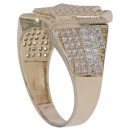 9ct Yellow Gold Cubic Zirconia Star Signet Ring