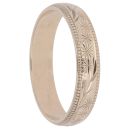 9ct Yellow Gold 3.99mm Patterned Wedding Band