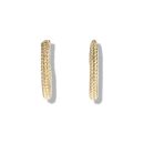 9ct Yellow Gold Patterned Hoop Earrings