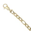 18ct Yellow Gold Figaro Bracelet 8.5"