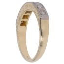 18ct Yellow And White Gold 0.10ct Diamond Half Eternity Ring
