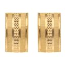 22ct Yellow Gold Square Dot Stud Earrings