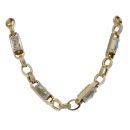 14ct Yellow And White Gold Greek Key Link 26" Chain