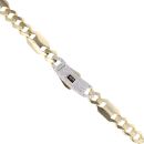 14ct Yellow Gold Monaco Luxe Pave Lock Chain 20"