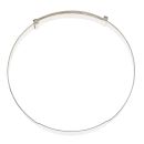 Silver Patterned ID Expandable Bangle By Icesia