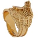 Sterling Silver Gold Plated Saddle Ring