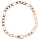 9ct Yellow Gold Figaro Bracelet 7"