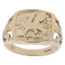 9ct Yellow Gold Welsh Dragon Signet Ring
