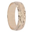 9ct Yellow Gold 5.8mm Patterned Wedding Band