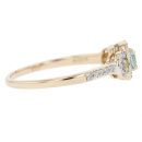 9ct Yellow Gold 0.30cts Diamond And Topaz Ring