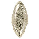 14ct Yellow Gold Floral Oval Fancy Ring