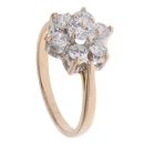 9ct Yellow Gold Cubic Zirconia Cluster Ring