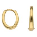 22ct Yellow Gold Plain Huggies Hoop Earrings