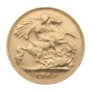 1903 Edward VII Large Head UK Half Sovereign Coin