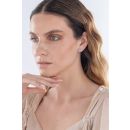 9ct White Gold Lavender Amethyst Halo Lab Grown Diamonds Earrings With D VVS