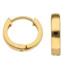 22ct Yellow Gold Plain Huggies Hoop Earrings