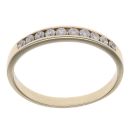 9ct Yellow Gold 0.20ct Brilliant Cut Diamond Half Eternity Ring