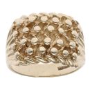9ct Yellow Gold Four Row Keeper Ring