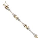 9ct Yellow and White Gold Fancy Bracelet 7"